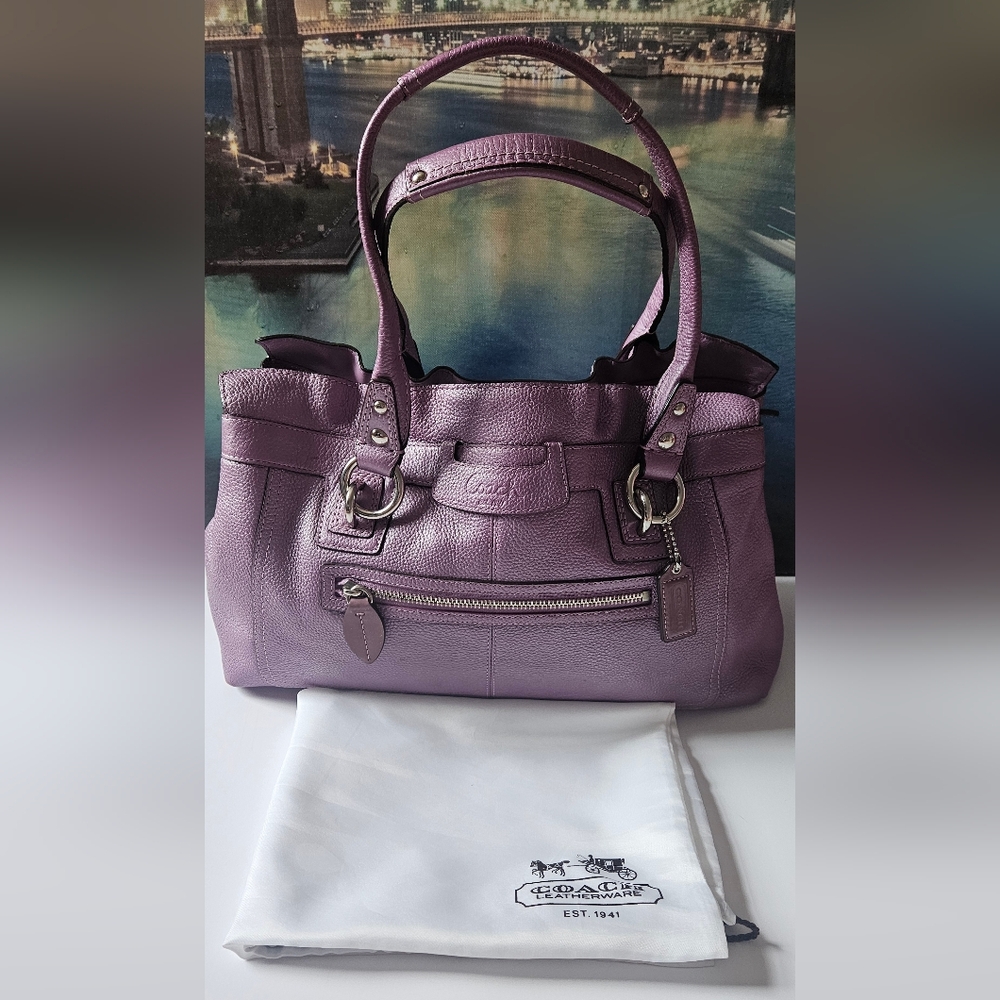 Coach Lavender Leather Shoulder Bag EUC Dust Bag Included